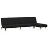 vidaXL Sofa Set Black Velvet Medium
