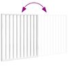 vidaXL Dog Gate Set of 2 White Poplar Wood 63.0 in total length