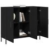 vidaXL Sideboard Black Oak 35.43 x 13.39 x 31.50 in Engineered Wood