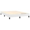 vidaXL Bed Frame White Faux leather, plywood, engineered wood Queen