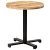 vidaXL Bistro Table Natural Mango Wood and Black