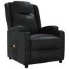 vidaXL Massage Reclining Chair Black Faux Leather
