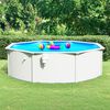 vidaXL Swimming Pool White frame, Blue liner Steel, PVC Large Durable