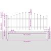 vidaXL Garden Fence 3 pcs White 170 x 140 cm Powder-Coated Steel