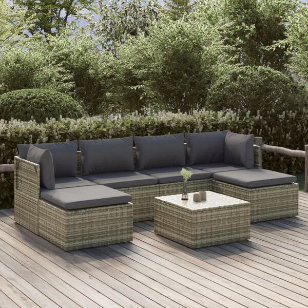vidaXL Garden Lounge Set Grey