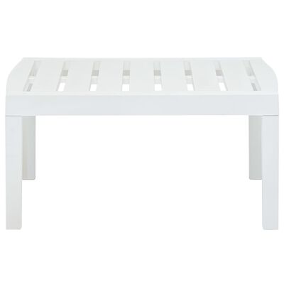 vidaXL Patio Table White 30.7"x21.7"x15" Plastic