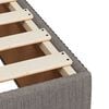vidaXL Bed Frame Taupe Polyester, Plywood, Engineered Wood Twin Durable