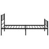 vidaXL Metal Bed Frame Black Powder-Coated Steel Twin Metal Bed Frame