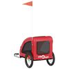 vidaXL Pet Bike Trailer Red Oxford fabric Collapsible Bike Trailer
