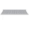 vidaXL Retractable Awning Anthracite and White