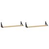 vidaXL Wall Shelf Set of 2 Sonoma oak Engineered wood, metal