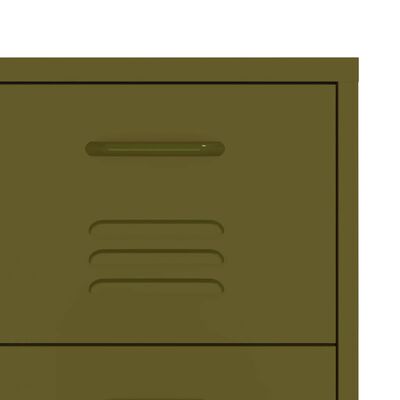 vidaXL Drawer Cabinet Olive Green 31.5"x13.8"x40" Steel