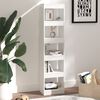 vidaXL Book Cabinet High gloss white Engineered wood Tall Book Cabinet