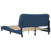 vidaXL Bed Frame Blue Polyester Full Bed Frame Rectangular Modern