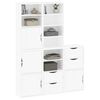 vidaXL Side Cabinet White Solid pine wood, engineered wood Medium