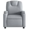 vidaXL Recliner Chair Light Grey Fabric (100% polyester), metal, plywood