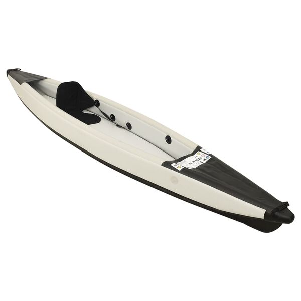 vidaXL Inflatable Kayak Black 147.6x28.3x12.2" Polyester