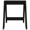 vidaXL Stool Set of 2 Black Solid pine wood Medium Stool Square