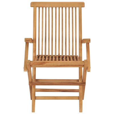 vidaXL Folding Patio Chairs 3 pcs Solid Teak Wood