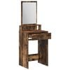 vidaXL Dressing Table with Drawer Smoked Oak 19.69 x 16.14 x 55.12 in