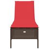 vidaXL Patio Sun Lounger Brown, Red PE rattan, powder-coated steel