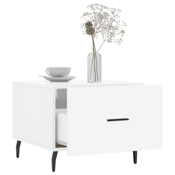 vidaXL Coffee Table High gloss white Engineered wood, iron