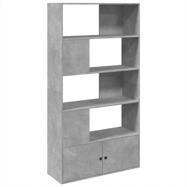 vidaXL Bookcase Concrete grey Engineered wood Large Durable Bookcase