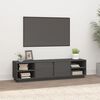 vidaXL TV Cabinet Grey Solid pine wood Large TV Cabinet Rectangular