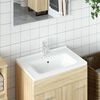 vidaXL Bathroom Sink White 24.0x18.9x7.7" Rectangular Ceramic