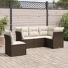 vidaXL Garden Sofa Set Brown and Cream White