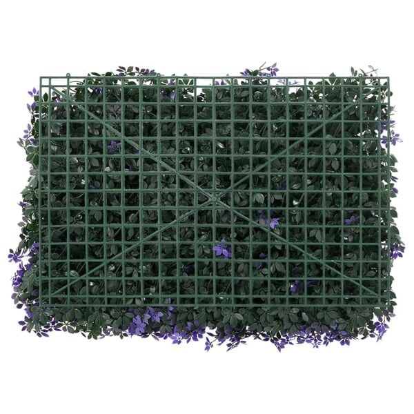 vidaXL Artificial Leaf Fence Set of 24 Purple Polyethylene Medium