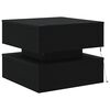 vidaXL Coffee Table Black Oak Engineered Wood 19.7x19.7x15.7 in