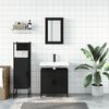vidaXL Bathroom Furniture Set Black Engineered wood Medium