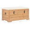 vidaXL Storage Chest Natural wood MDF, Polyester 31.5 x 15.7 x 15.7 in