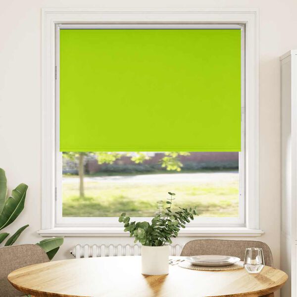 vidaXL Roller Blind Leaves green 100% Polyester 45.3 x 59.1 in