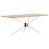 vidaXL Dining Table Leg White Powder-coated steel Adjustable Feet