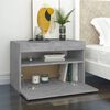 vidaXL Bedside Cabinet Concrete grey Engineered wood Bedside Cabinet
