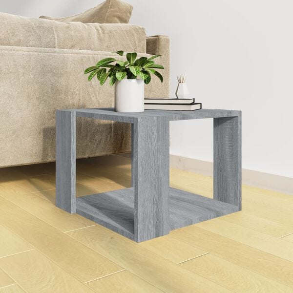 vidaXL Coffee Table Gray sonoma Engineered wood 15.7 x 15.7 x 11.8 in
