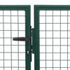 vidaXL Garden Gate Steel 137.8x29.5" Green