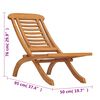 vidaXL Garden Chair Teak Fine sanded teak hardwood Standard Collapsible