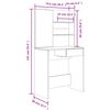 vidaXL Dressing Table Set Black Engineered wood Medium
