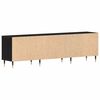 vidaXL TV Cabinet Black Oak 59.06 x 11.81 x 17.52 in Engineered Wood