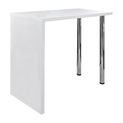 Vidaxl Bar Table Mdf With 2 Steel Legs, High Bar Table Legs