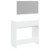vidaXL Dressing Table White Engineered wood, glass Medium Dressing Table