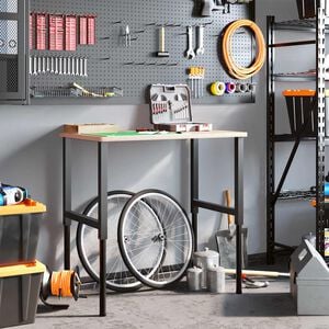 vidaXL Metal Frame Set of 2 Black Powder-coated metal Small