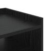 vidaXL Bedside Cabinet with Shelf Black Oak 15.75 x 15.75 x 24.02 in
