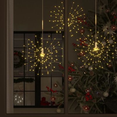 vidaXL Outdoor Christmas Firecrack Light Warm White 7.9" 140 LEDs