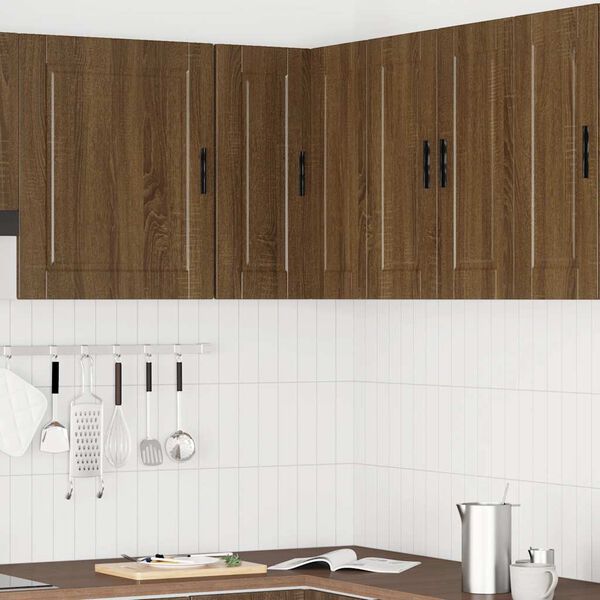 vidaXL Kitchen Wall Corner Cabinet Brown Oak Engineered wood Medium