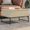 vidaXL Coffee Table Sonoma oak Engineered wood and metal