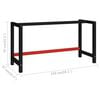 vidaXL Metal Frame Black Metal Large Durable Metal Frame Rectangular